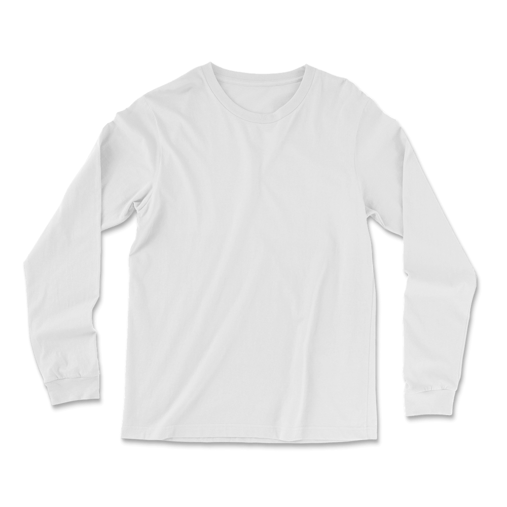 Custom Long Sleeve T-shirt Men - White