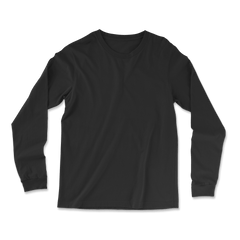 Custom Long Sleeve T-shirt Men - Black