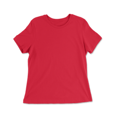 Custom 100% Cotton Relaxed Fit T-shirt Women - Red