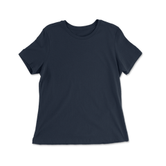 Custom 100% Cotton Relaxed Fit T-shirt Women - Navy