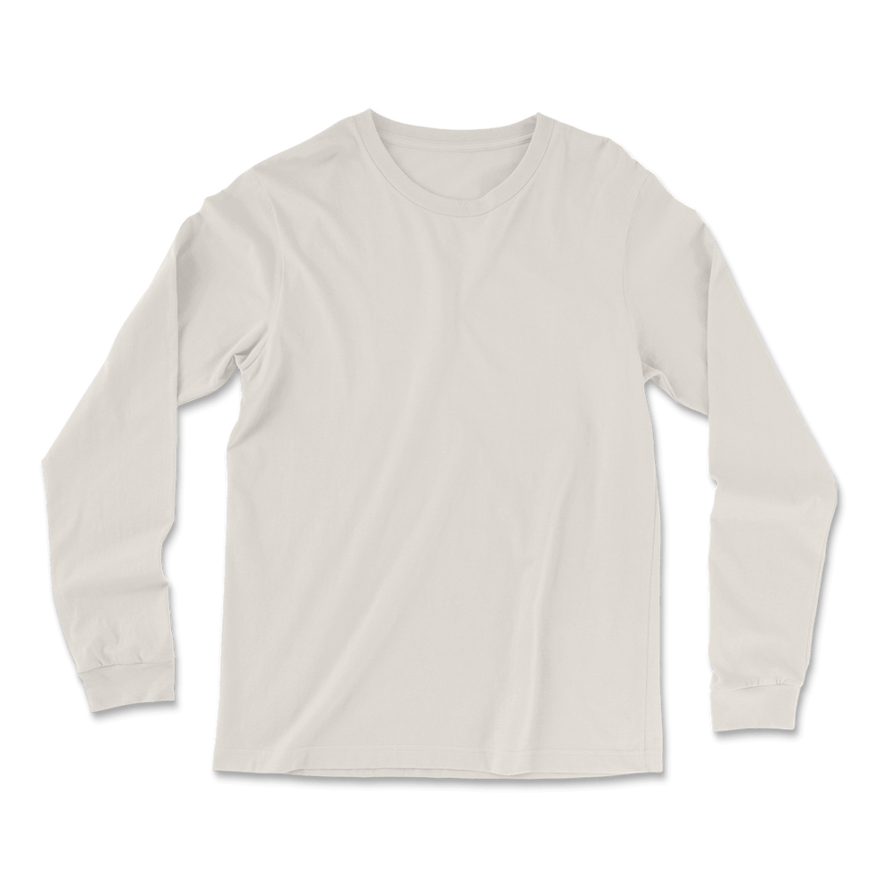 Custom Long Sleeve T-shirt Men - Natural