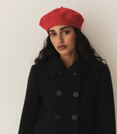 DÔEN Belts, Hats & Gloves | Georgianna Beret Red Wool - Women