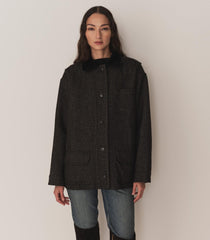 DÔEN Coats & Jackets | Pascual Wool Jacket Charcoal Herringbone - Women