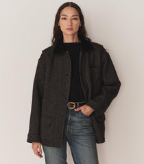 DÔEN Coats & Jackets | Pascual Wool Jacket Charcoal Herringbone - Women
