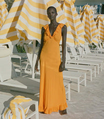 DÔEN Dresses | Arleen Dress Nasturtium Orange - Women