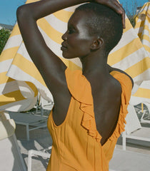 DÔEN Dresses | Arleen Dress Nasturtium Orange - Women