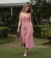 DÔEN Dresses | Delaney Dress Rouge La Maddalena Gingham - Women