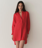 DÔEN Dresses | Jora Linen Dress Scarlet - Women