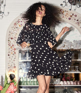 DÔEN Dresses | Kaylin Dress Noir Solstice Sky Dot - Women