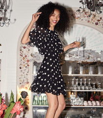 DÔEN Dresses | Kaylin Dress Noir Solstice Sky Dot - Women