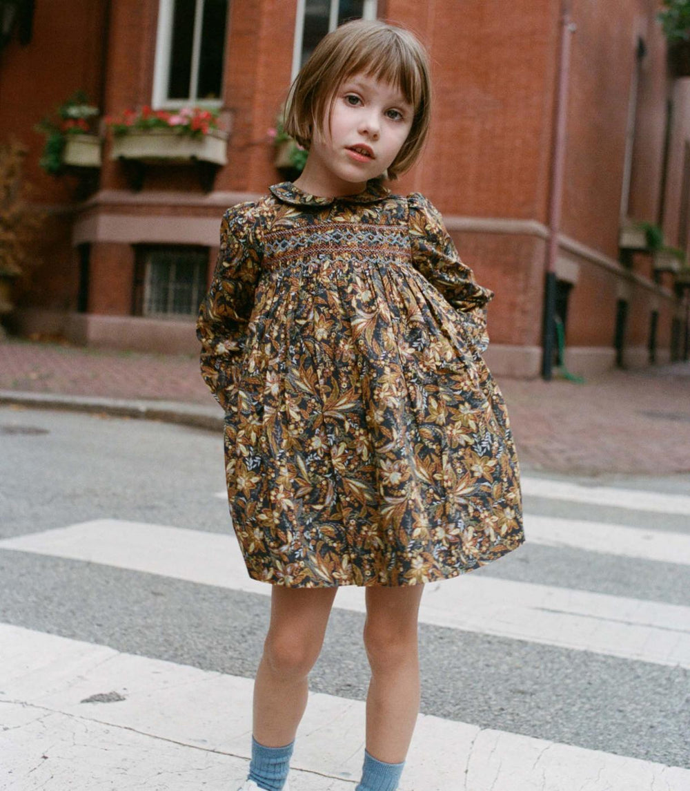 DÔEN Dresses | Letty Dress Noir Narcissus Floral - Women