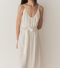 DÔEN Dresses | Nevita Linen Dress Salt - Women