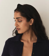 DÔEN Hair Accessories | Blanche Knotted Headband Black Grosgrain - Women