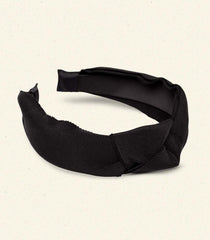 DÔEN Hair Accessories | Blanche Knotted Headband Black Grosgrain - Women