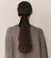 DÔEN Hair Accessories | Lala Bow Barette Black Velvet - Women