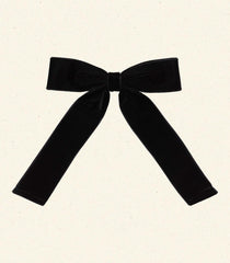 DÔEN Hair Accessories | Lala Bow Barette Black Velvet - Women