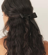 DÔEN Hair Accessories | Lala Bow Barrette Black Grosgrain - Women
