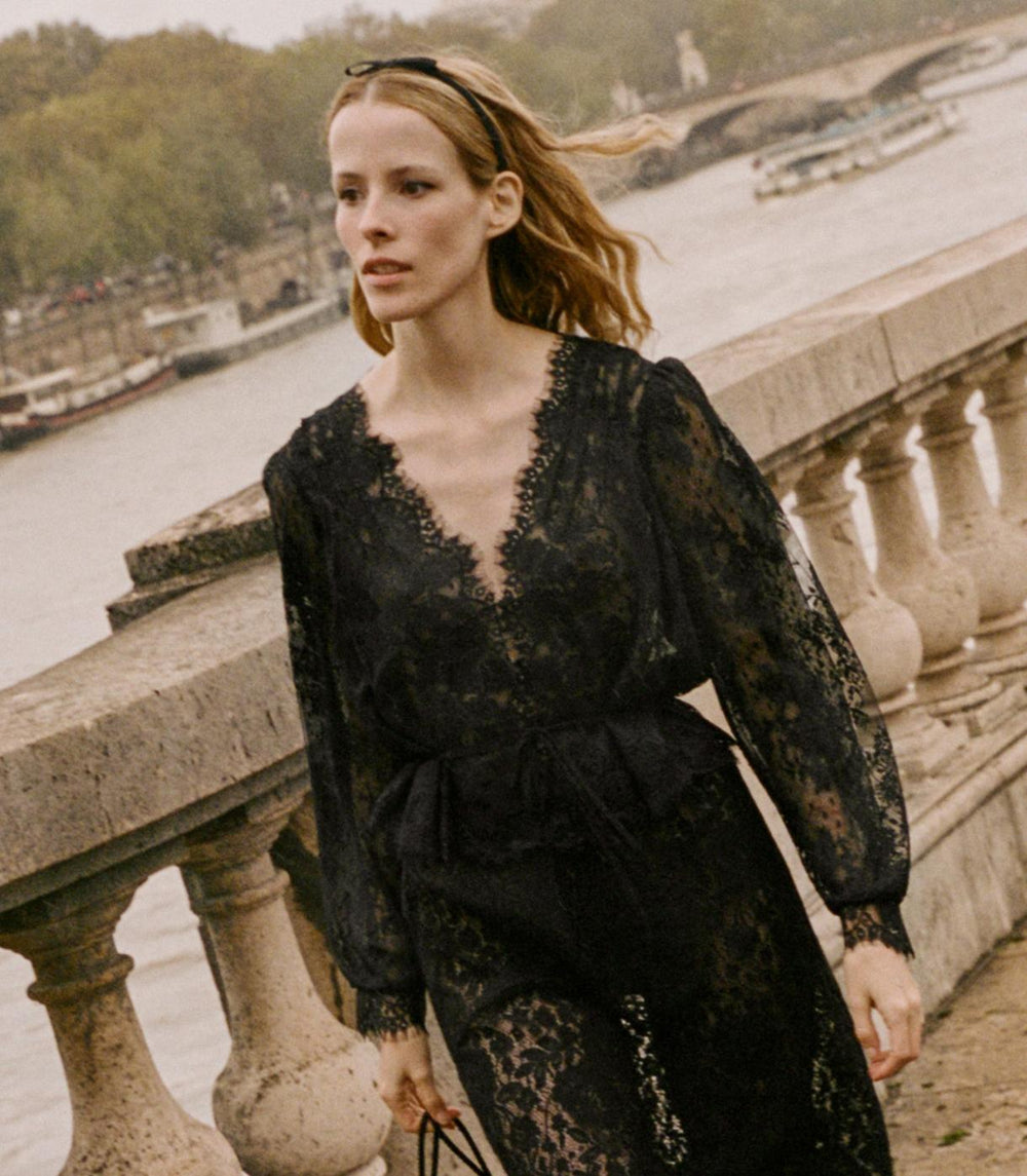 DÔEN Hair Accessories | Patty Headband Black Satin - Women