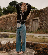 DÔEN Knitwear | Clarke Cardigan Olympia Black Fairisle - Women