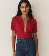 DÔEN Knitwear | Gloriana Top Wild Cherry - Women