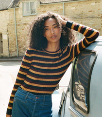 DÔEN Knitwear | Hyeres Cashmere Sweater Carrington Stripe - Women