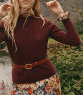 DÔEN Knitwear | Hyeres Cashmere Sweater Dark Garnet - Women