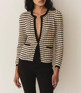 DÔEN Knitwear | Therese Cardigan Allaire Stripe - Women