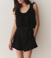 DÔEN Pants & Shorts | Larue Linen Short Black - Women