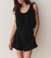 DÔEN Pants & Shorts | Larue Linen Short Black - Women