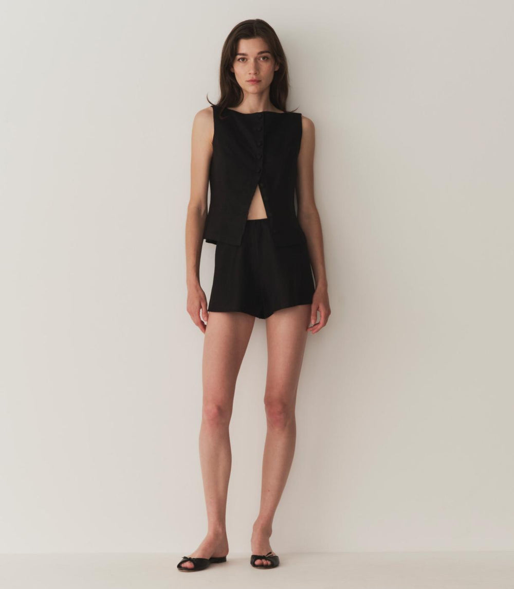 DÔEN Pants & Shorts | Loren Linen Short Black - Women