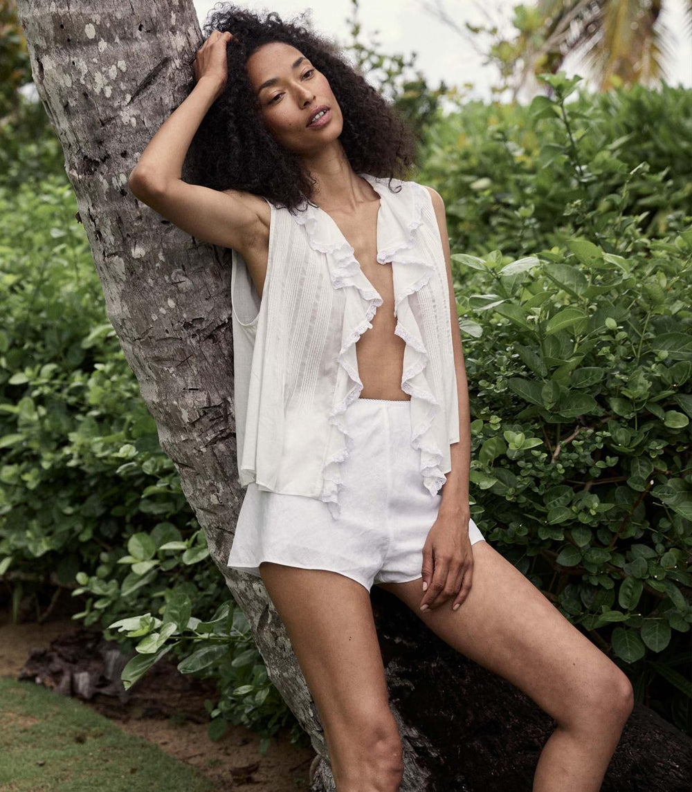 DÔEN Pants & Shorts | Loren Linen Short Salt - Women