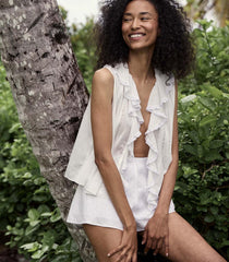 DÔEN Pants & Shorts | Loren Linen Short Salt - Women