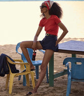 DÔEN Pants & Shorts | Yvaine Short Navy Pinstripe - Women