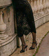 DÔEN Shoes | Arianna High Heel Black Mesh Dot - Women