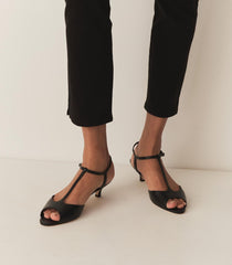 DÔEN Shoes | Maisie T-Strap Black Box Calf - Women