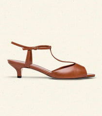 DÔEN Shoes | Maisie T-Strap Toffee Box Calf - Women
