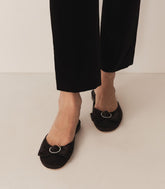 DÔEN Shoes | Tilly Mule Black Satin - Women