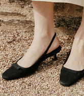 DÔEN Shoes | Willamina Slingback Black Suede - Women