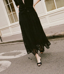 DÔEN Skirts | Sebastiane Lace Skirt Black - Women