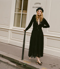 DÔEN Skirts | Sebastiane Lace Skirt Black - Women