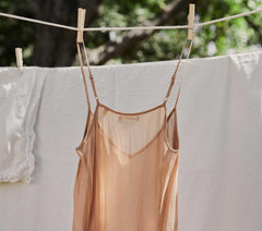 DÔEN Slips | Long Deep V-Neck Slip Sand Dollar - Women
