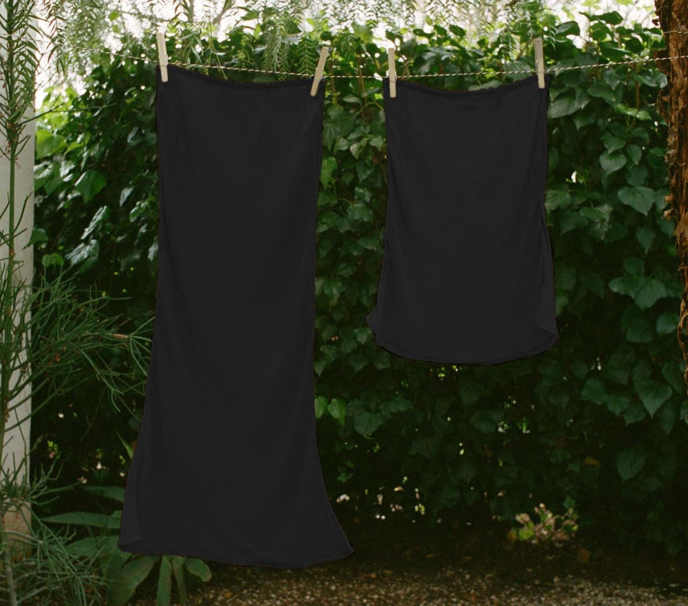 DÔEN Slips | Mini Skirt Slip Black - Women