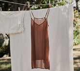 DÔEN Slips | Short Deep V-Neck Slip Carob - Women