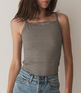 DÔEN Tees | Angie Tank Noir La Maddalena Gingham - Women