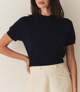 DÔEN Tees | Colombe Knit Top Deep Navy - Women