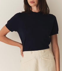 DÔEN Tees | Colombe Knit Top Deep Navy - Women