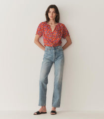 DÔEN Tops | Anaise Top Red Dayflower Meadow - Women