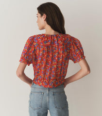 DÔEN Tops | Anaise Top Red Dayflower Meadow - Women