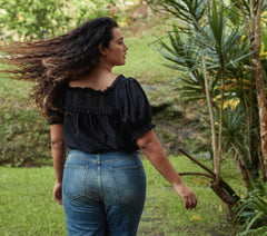 DÔEN Tops | Frances Top Black - Women