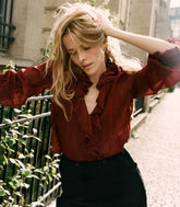 DÔEN Tops | Hardy Top Deep Crimson - Women